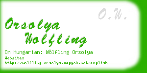 orsolya wolfling business card